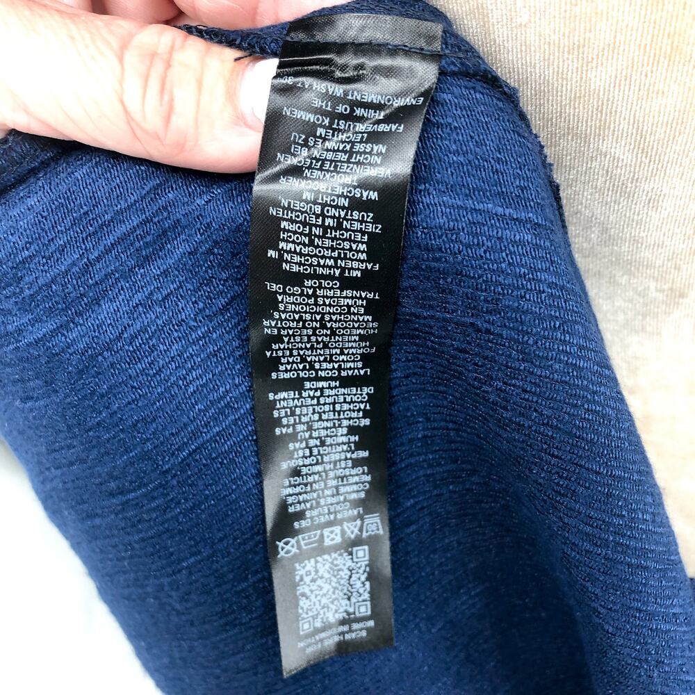 TOPSHOP Open Back Midi Dress Size 10 Midnight Blue Premium Textured Jacquard NWT - Picture 9 of 10